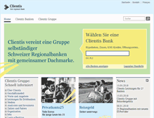 Tablet Screenshot of clientis.ch